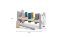 VIGA PolarB Set Wooden Pyramid + Polar Bear Hammer Punch Montessori