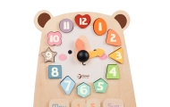 CLASSIC WORLD Zegar Miś Montessori Edukacyjny 3w1 Nauka Czasu Liczenia i Daty