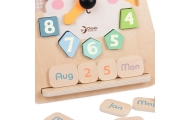 CLASSIC WORLD Zegar Miś Montessori Edukacyjny 3w1 Nauka Czasu Liczenia i Daty