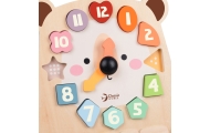 CLASSIC WORLD Zegar Miś Montessori Edukacyjny 3w1 Nauka Czasu Liczenia i Daty