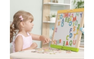VIGA Drewniany Zestaw Magnetyczny Literki i cyferki