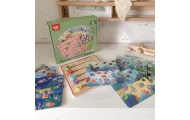 TOOKY TOY Drewniana Gra Nauka Liczenia Zwierzątka