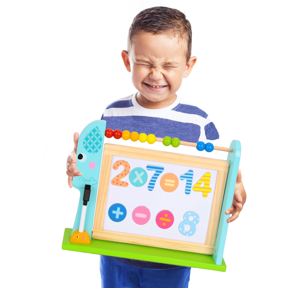 TOOKY TOY mokomoji stalo lenta + 18 magnetinių elementų