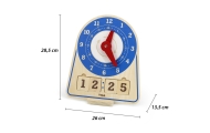 VIGA Wooden Clock Learning Time Clock Montessori