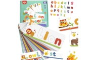 TOOKY TOY Montessori abėcėlės dėlionė Mokymosi raidžių žodžių gyvūnai 57 el.