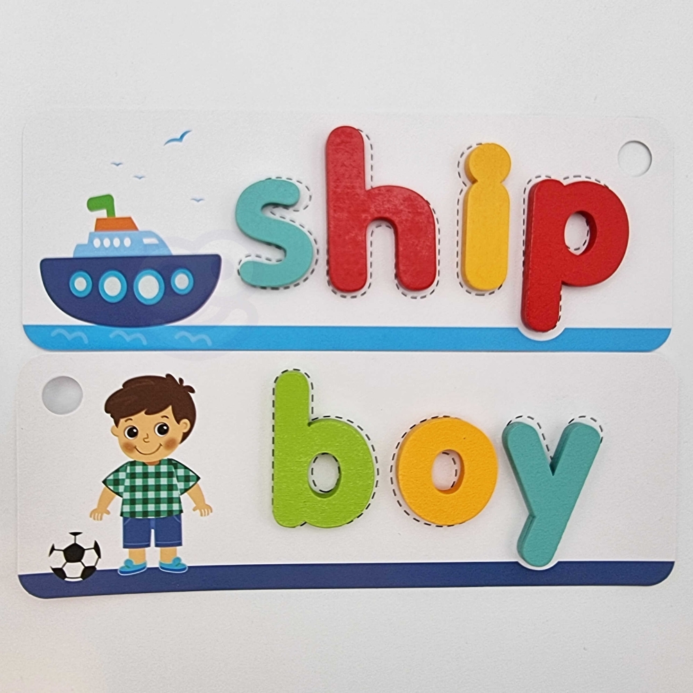 TOOKY TOY Montessori abėcėlės dėlionė Mokymosi raidžių žodžių gyvūnai 57 el.