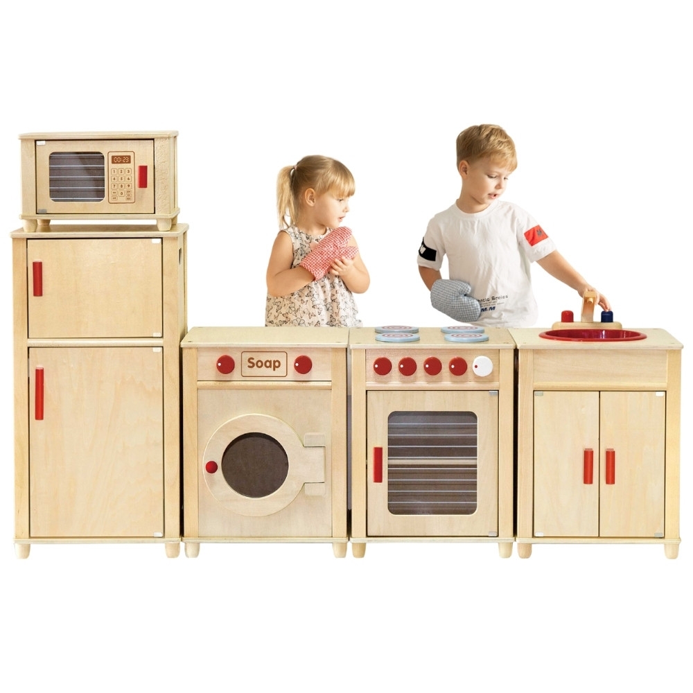 VIGA Wooden Huge Natural Kitchen Set FSC Certified