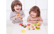 Vaisių pjaustymo rinkinys CLASSIC WORLD Montessori su velcro 20 vnt-Žaislai, Profesijos, buities žaislai, Mažiesiems kulinarams-