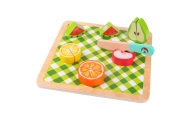 Vaisių pjaustymo rinkinys CLASSIC WORLD Montessori su velcro 20 vnt-Žaislai, Profesijos, buities žaislai, Mažiesiems kulinarams-