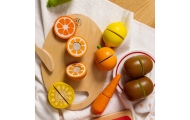 CLASSIC WORLD Drewniany Zestaw Do Krojenia Owoców na Rzepy					