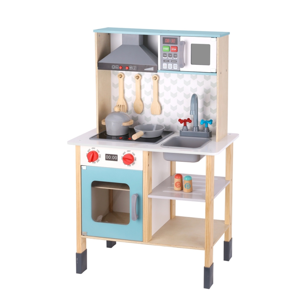 TOOKY TOY Didelė medinė vaikiška virtuvėlė 10 el. FSC