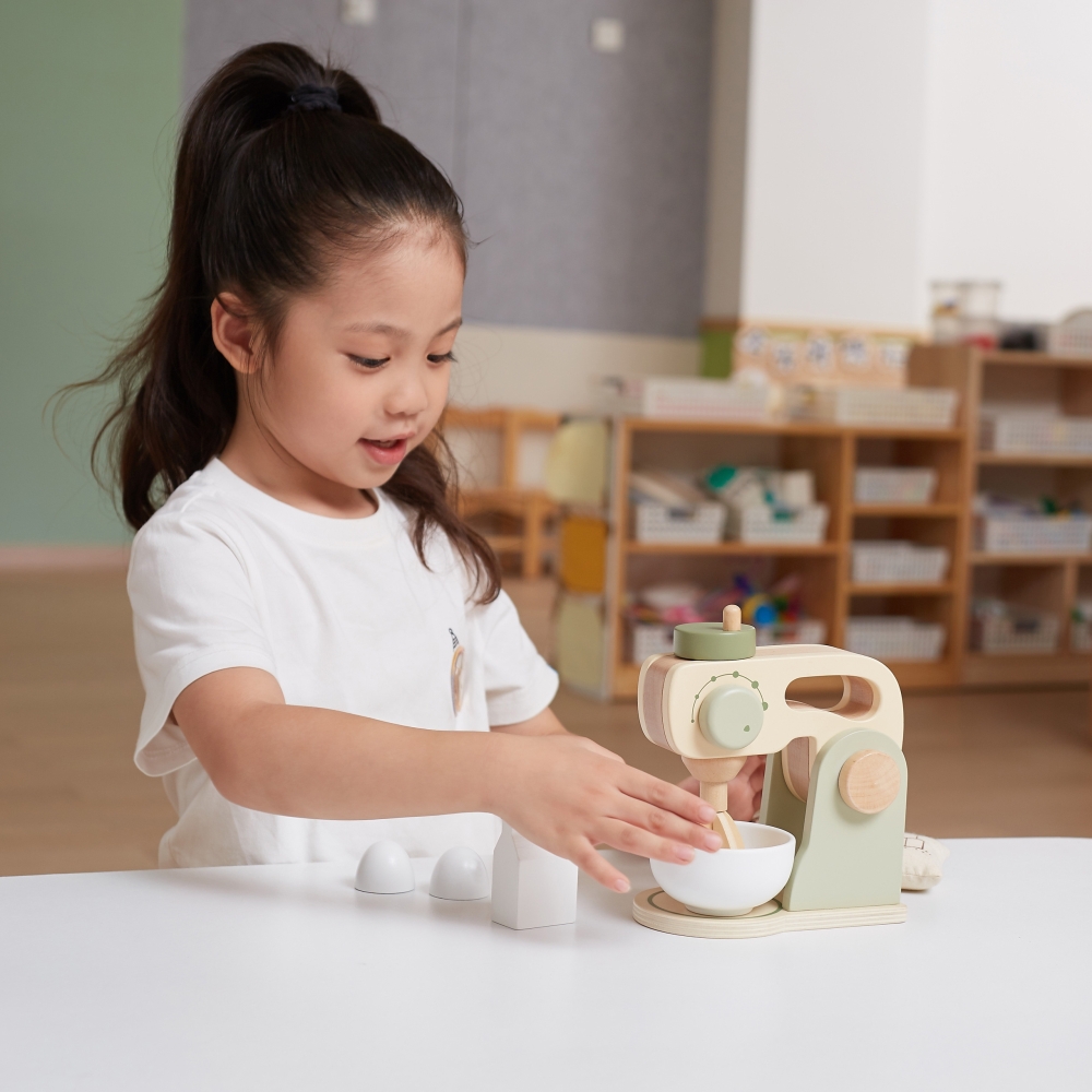 VIGA PolarB Wooden Kitchen Mixer Green + Accessories