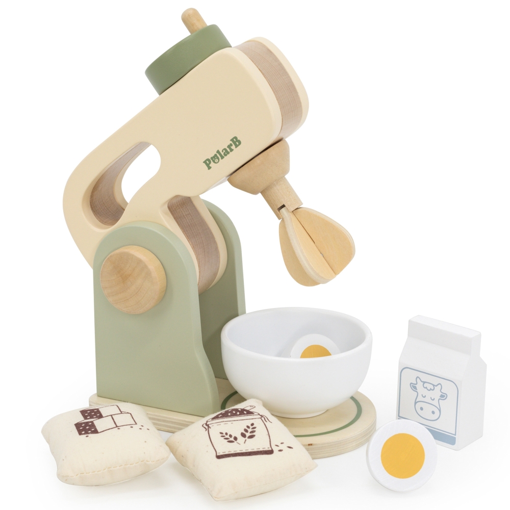 VIGA PolarB Wooden Kitchen Mixer Green + Accessories