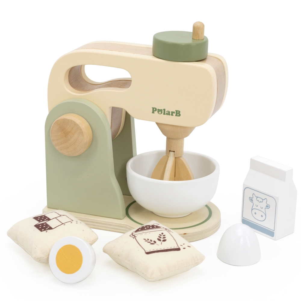 VIGA PolarB Wooden Kitchen Mixer Green + Accessories