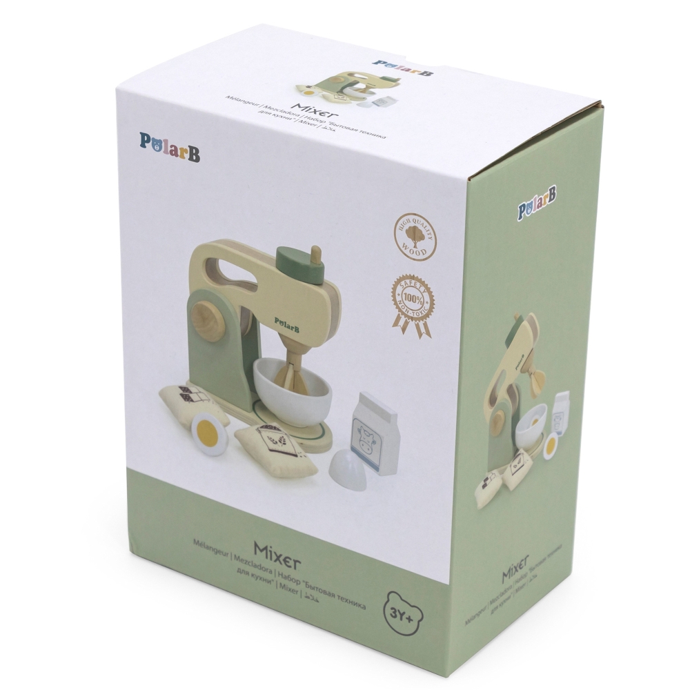 VIGA PolarB Wooden Kitchen Mixer Green + Accessories