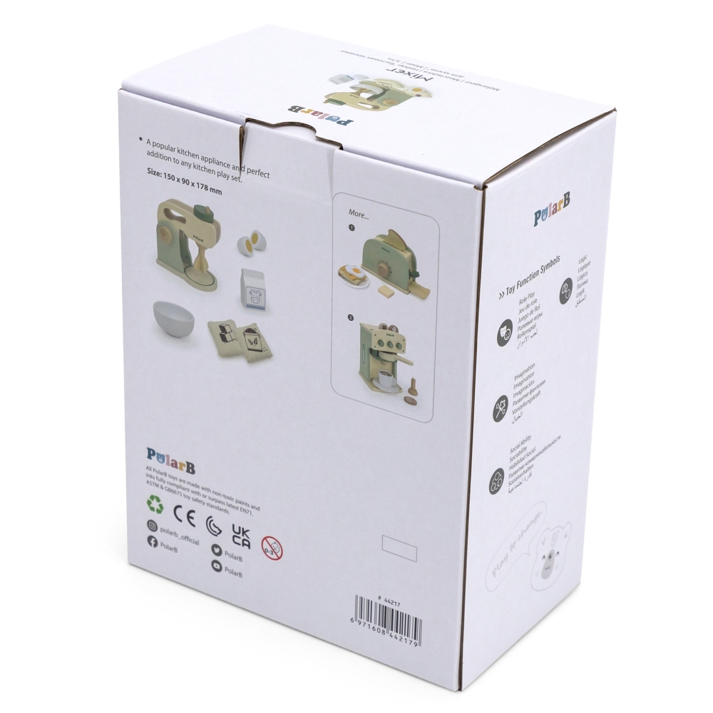 VIGA PolarB Wooden Kitchen Mixer Green + Accessories