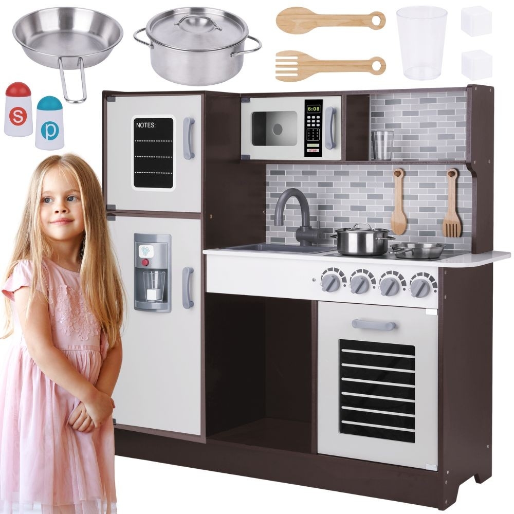 Medinė moderni virtuvė su priedais Tooky Toy