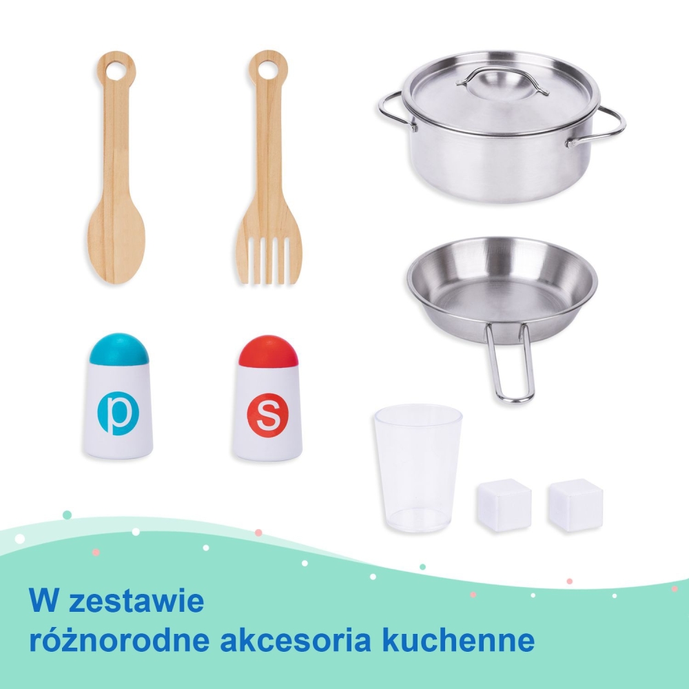 Medinė moderni virtuvė su priedais Tooky Toy