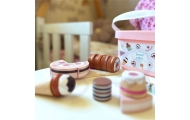 TOOKY TOY Sweet Cake Drewniany Zestaw Słodkości w Pudełku Cukiernia Lodziarnia