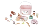 TOOKY TOY Sweet Cake Drewniany Zestaw Słodkości w Pudełku Cukiernia Lodziarnia