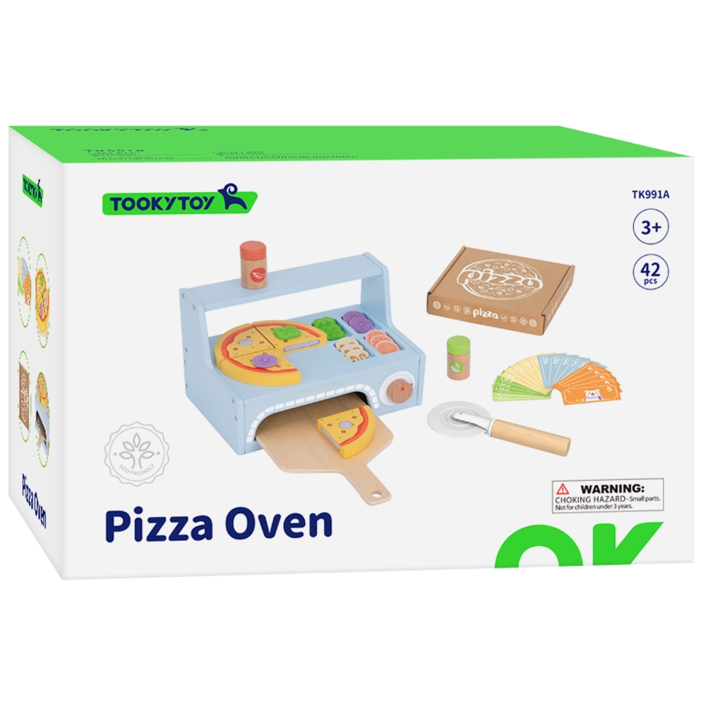 TOOKY TOY Pizzeria Medinės picų kepimo krosnies priedai