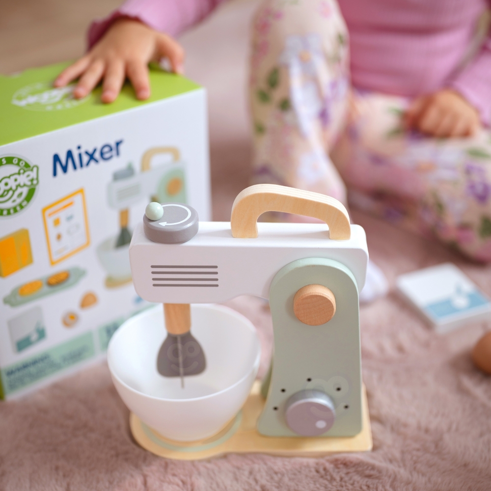 WOOPIE GREEN Wooden Kitchen Mixer Blender with Accessories 11 pcs.
