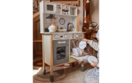 WOOPIE GREEN 9-in-1 Wooden Interactive Kitchen with Washing Machine and Whiteboard