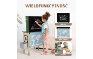 Medinė interaktyvi virtuvėlė WOOPIE GREEN 9-in-1 su skalbimo mašina ir lentele-Žaislai, Vaikiškos virtuvėlės-e-vaikas