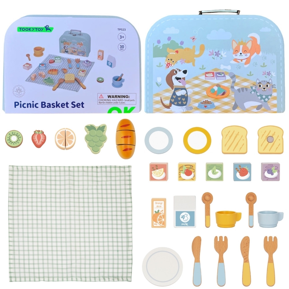 Medinis pikniko rinkinys lagamine TOOKY TOY