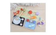 TOOKY TOY Wooden Kitchen with Accessories - Little Chef's Set