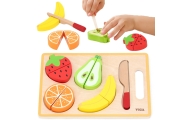 VIGA Wooden Montessori Educational Puzzle Fruits for Cutting
