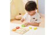 VIGA Wooden Montessori Educational Puzzle Fruits for Cutting