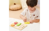 VIGA Wooden Montessori Educational Puzzle Fruits for Cutting
