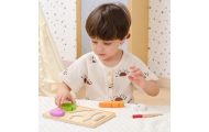 Medinė dėlionė VIGA Montessori Daržovių pjaustymas