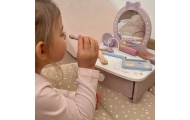 Medinis kosmetinis staliukas su priedais Viga Little Princess Corner-Žaislai, Profesijos, buities žaislai, Grožio žaislai-e-vaik