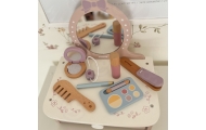 Medinis kosmetinis staliukas su priedais Viga Little Princess Corner-Žaislai, Profesijos, buities žaislai, Grožio žaislai-e-vaik