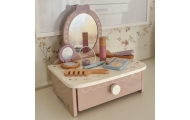 Medinis kosmetinis staliukas su priedais Viga Little Princess Corner-Žaislai, Profesijos, buities žaislai, Grožio žaislai-e-vaik