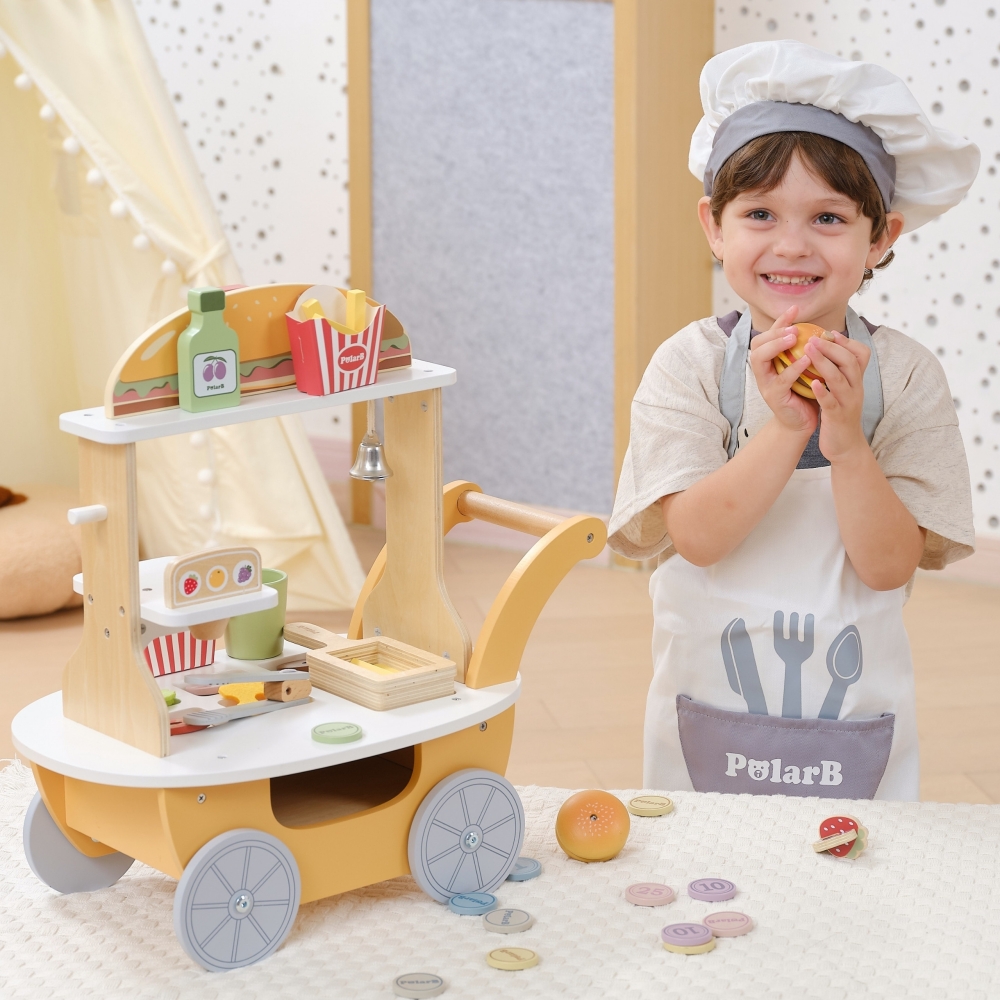 Mini mėsainių parduotuvė VIGA-Žaislai, Profesijos, buities žaislai, Mediniai, Mažiesiems kulinarams-e-vaikas