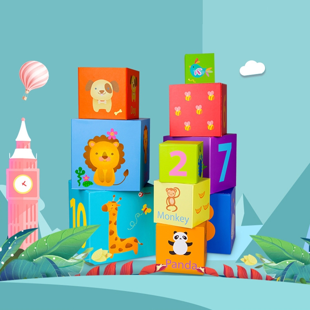 CLASSIC WORLD Magic Box Blocks Dėlionės bokšto dėžė Edukacinis žaislas