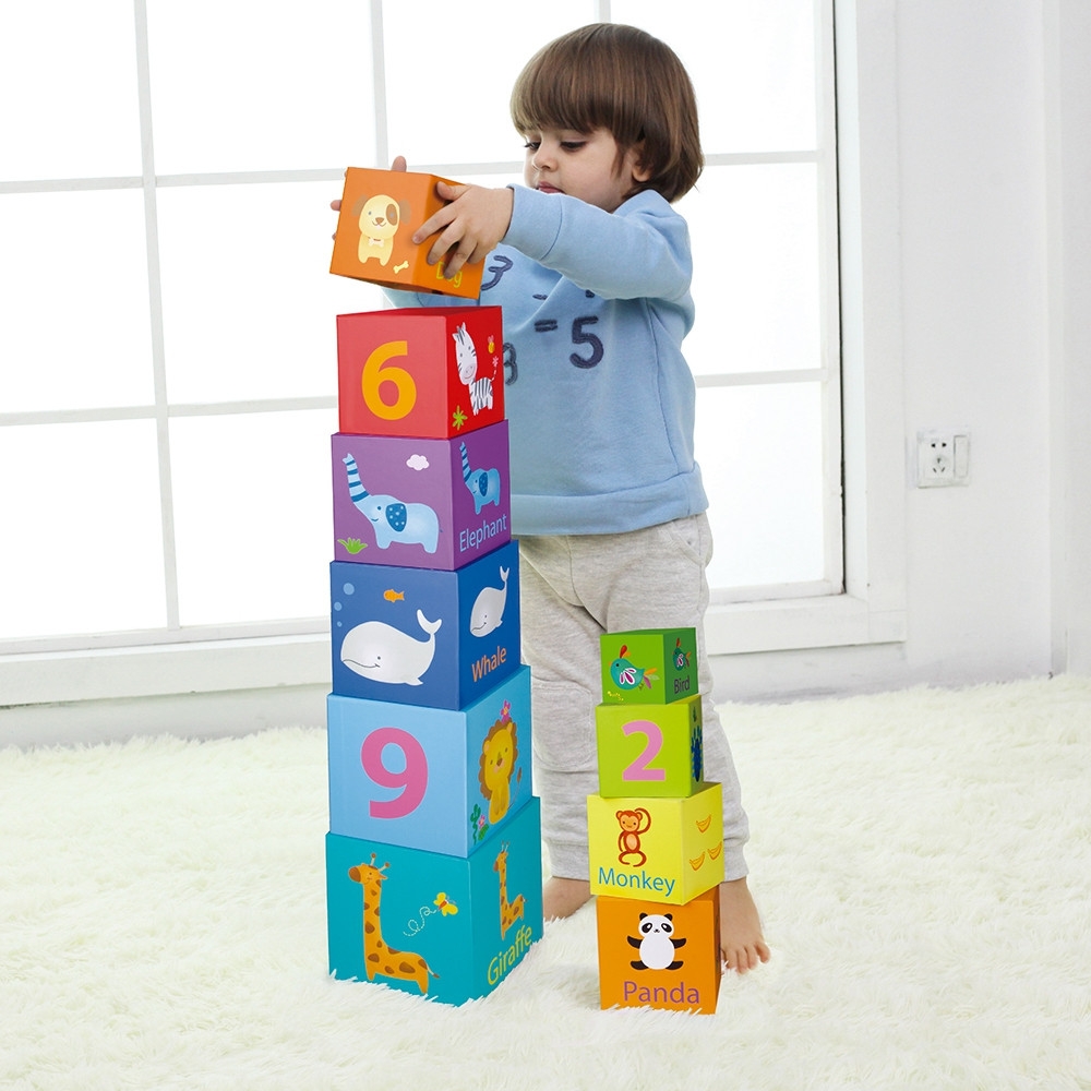 CLASSIC WORLD Magic Box Blocks Dėlionės bokšto dėžė Edukacinis žaislas