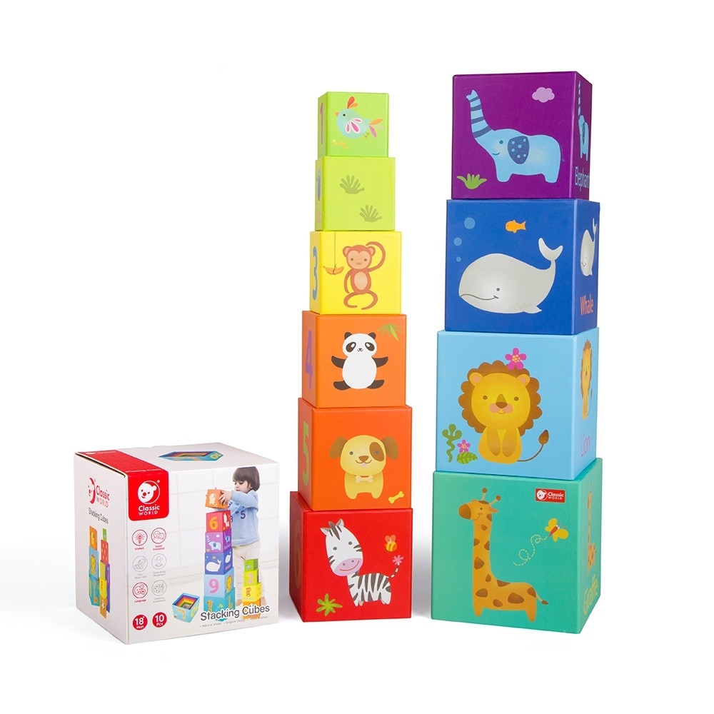 CLASSIC WORLD Magic Box Blocks Dėlionės bokšto dėžė Edukacinis žaislas