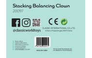 CLASSIC WORLD Medinė dėlionė Piramidės blokai Balansavimas Laimingas klounas