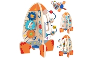 Didelis medinis edukacinis žaislas Tooky Toy daugiafunkcinė raketa-Žaislai, Kūdikiams, Žaislai mažyliams (iki 4 m.