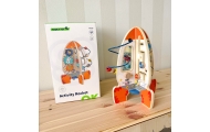 Didelis medinis edukacinis žaislas Tooky Toy daugiafunkcinė raketa-Žaislai, Kūdikiams, Žaislai mažyliams (iki 4 m.