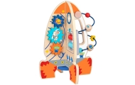 Didelis medinis edukacinis žaislas Tooky Toy daugiafunkcinė raketa-Žaislai, Kūdikiams, Žaislai mažyliams (iki 4 m.