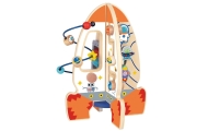 Didelis medinis edukacinis žaislas Tooky Toy daugiafunkcinė raketa-Žaislai, Kūdikiams, Žaislai mažyliams (iki 4 m.
