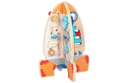 Didelis medinis edukacinis žaislas Tooky Toy daugiafunkcinė raketa-Žaislai, Kūdikiams, Žaislai mažyliams (iki 4 m.
