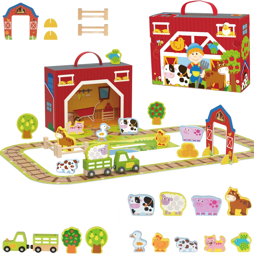 Medinės ūkio figūrėlės TOOKY TOY Transporto priemonės-Žaislai, Kūdikiams, Žaislai mažyliams (iki 4 m.