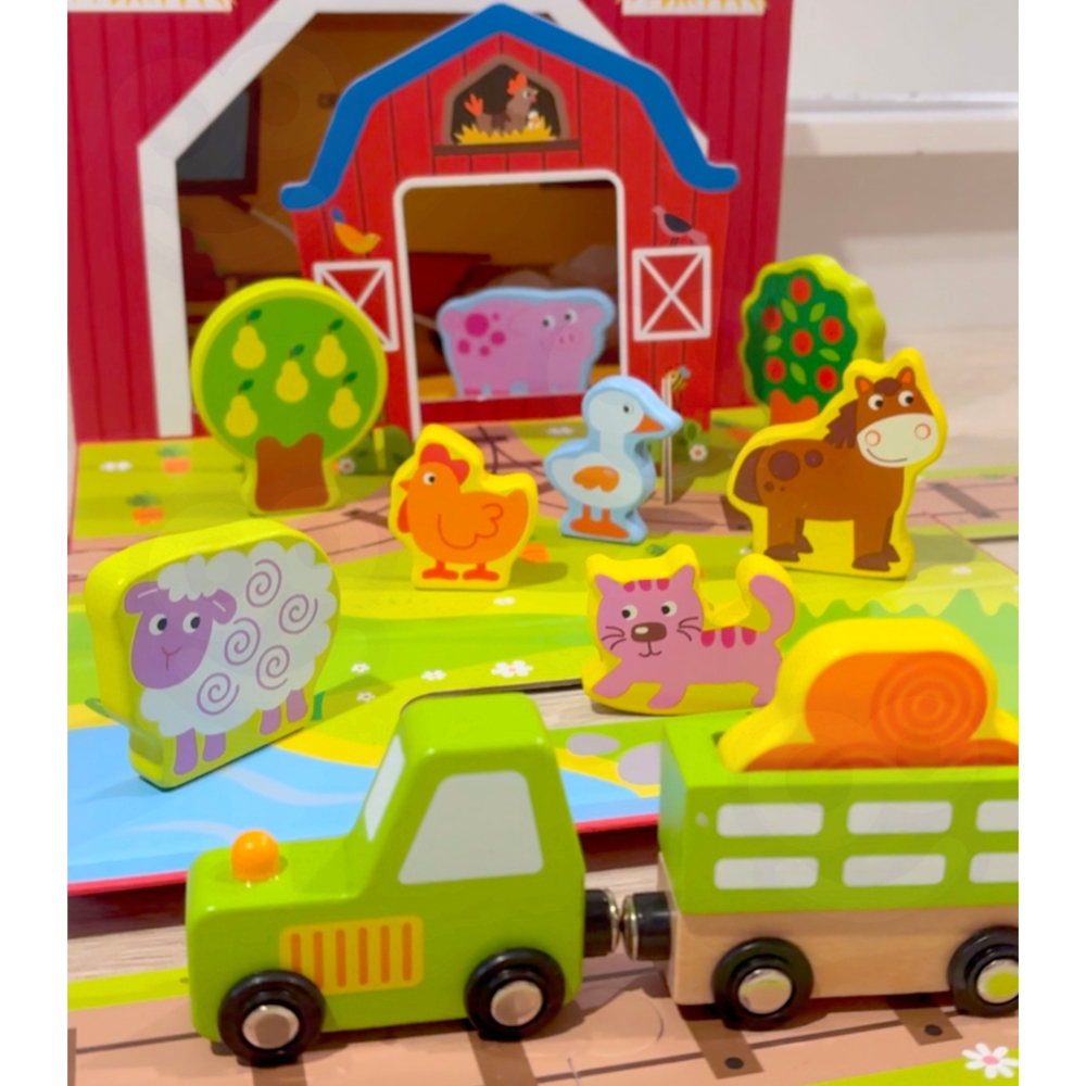 Medinės ūkio figūrėlės TOOKY TOY Transporto priemonės-Žaislai, Kūdikiams, Žaislai mažyliams (iki 4 m.