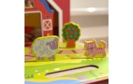 TOOKY TOY Drewniana Farma w Walizce Figurki Pojazdy